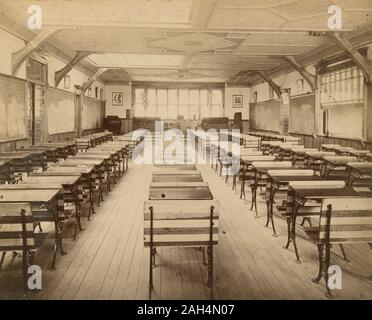 Antike c 1890 Foto, "Innere eines Scranton, Pennsylvania Schule Zimmer Nr. 14." Quelle: original Foto Stockfoto