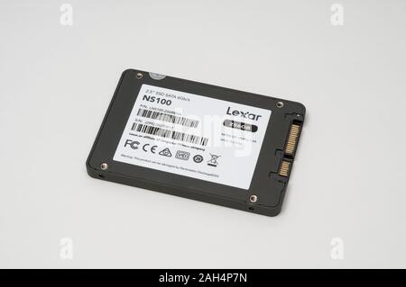 Lexar 256 GB Solid-State-Festplatte oder SSD. Stockfoto