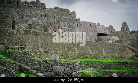 Tempel der Sonne, in der Stadt von Machu Picchu, Cusco Peru Stockfoto