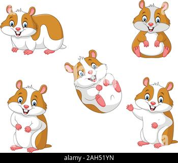 Cute cartoon Hamster Sammlung Stock Vektor