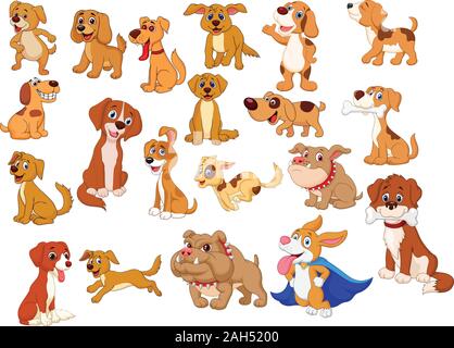 Cartoon hunde Sammlung Stock Vektor