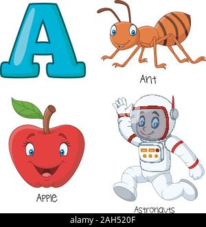 Abbildung: ein Alphabet Stock Vektor