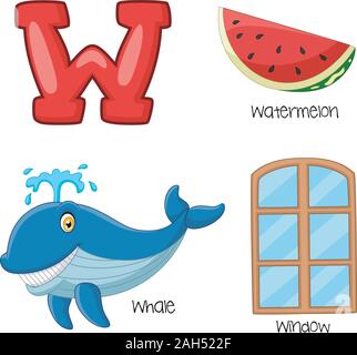 Illustration des W-alphabet Stock Vektor