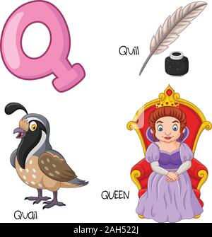 Illustration des Q-alphabet Stock Vektor