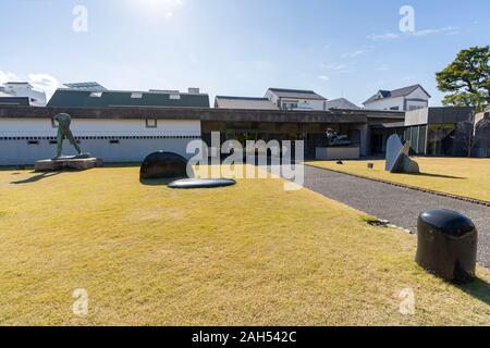 Ohara Museum für Kunst Anhang, Kurashiki Bikan Historischen Viertel in der Nacht, Kurashiki City, Okayama Präfektur, Japan Stockfoto