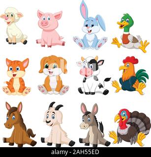 Farm Animal Sammlung Stock Vektor