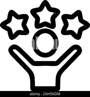 Symbolvektor für Sternenpartys. Isolierte Darstellung des Kontursymbols Stock Vektor