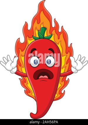 Cartoon hot chili Pfeffer Stock Vektor