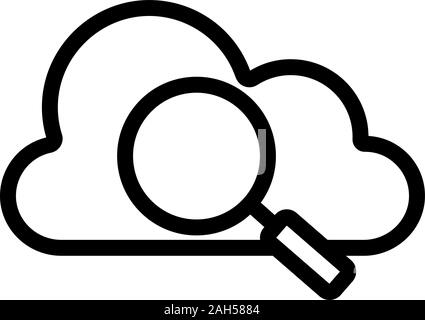 Suche cloud Symbol Vektor. Isolierte Kontur symbol Abbildung Stock Vektor