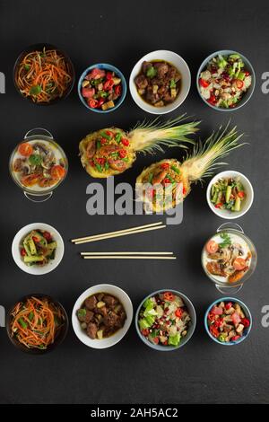 Hintergrund Menü essen. Tai kochen Stockfoto