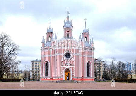 Sankt Petersburg, Russland - 15 April, 2015: Die Landschaft von Chesma Kirche in St. Petersburg, Russland Stockfoto