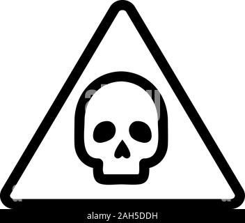 Vorsicht Gefahr Symbol Vektor. Isolierte Kontur symbol Abbildung Stock Vektor