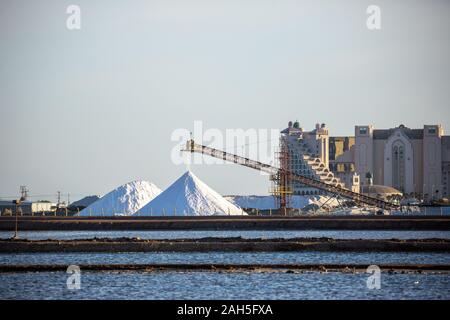 Salz der Erde Salz Werk in der Nähe von Eilat, Israel Stockfoto