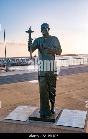 Sri Chinmoy Denkmal, Figueira da Foz, Portugal Stockfoto