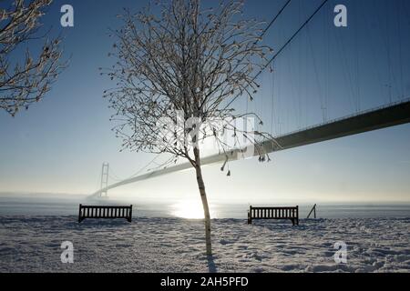 die Humber-Brücke Stockfoto