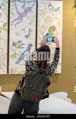 Die Bilder auf der Wonen & Design Beurs Ausstellung in der Rai komplexen Amsterdam Die Niederlande 2019 Stockfoto