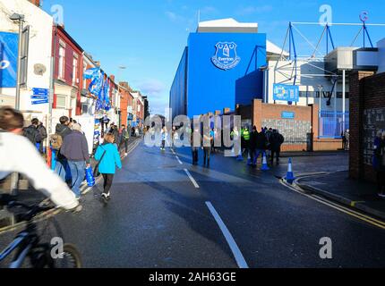 21. Dezember 2019, Goodison Park, Liverpool, England; Premier League, Everton v Arsenal: Die Straßen rund um die Goodison Park Credit: Conor Molloy/News Bilder Stockfoto