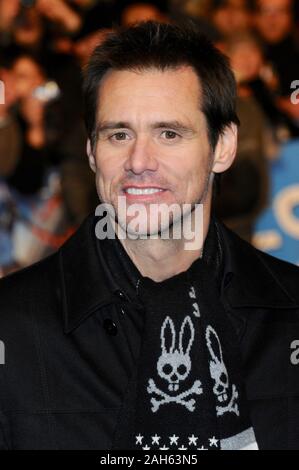 Jim Carrey. UK Premiere von 'Ja', Vue Leicester Square, London. Großbritannien Stockfoto