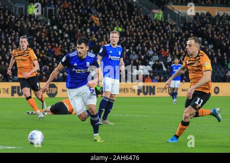 21. Dezember 2019, KC Stadium, Kingston upon Hull, England; Sky Bet Meisterschaft, Hull City v Birmingham City: Maxime Colin (5) von Birmingham City läuft zum Ball Gutschrift zu erhalten: David Grieben/News Bilder Stockfoto