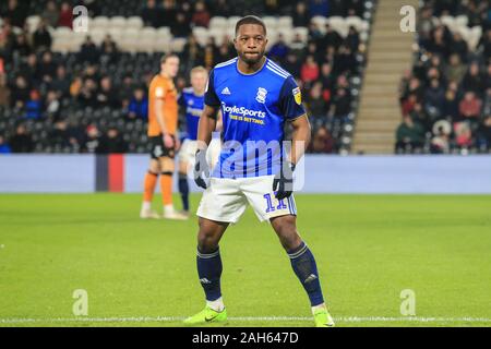 21. Dezember 2019, KC Stadium, Kingston upon Hull, England; Sky Bet Meisterschaft, Hull City v Birmingham City: gleiches Bild Jeremie Bela (11) von Birmingham City Credit: David Grieben/News Bilder Stockfoto