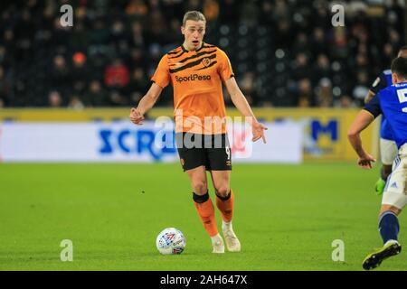 21. Dezember 2019, KC Stadium, Kingston upon Hull, England; Sky Bet Meisterschaft, Hull City v Birmingham City: gleiches Bild Tom Eaves (9) von Hull City Credit: David Grieben/News Bilder Stockfoto