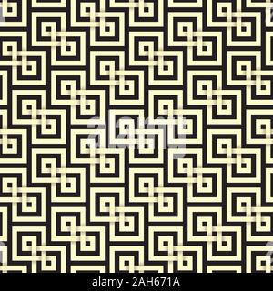 Papier schneiden nahtlose Muster in Keltischer Knoten Stil. Kachelbar vector Hintergrund mit 3D-Effekt. Stock Vektor