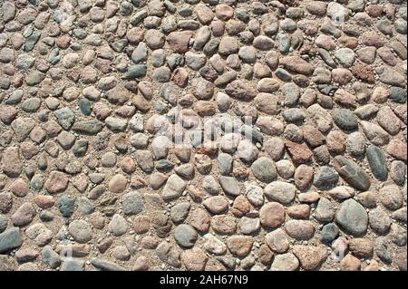 Kleine Steine Textur. Stock, der aus vielen kleinen Steinen Textur oder Hintergrund Stockfoto