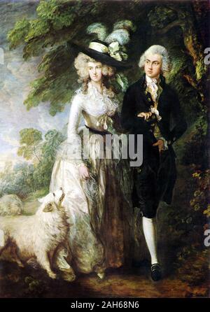 Die morgendlichen Spaziergang, Portrait von Herrn und Frau William Hallett (1785) von Thomas Gainsborough Stockfoto