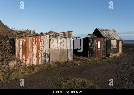 Port Mulgrave ist ein heruntergekommener ehemaliger Eisenstein ausführenden Port auf der North Yorkshire Küste auf halbem Weg zwischen Staithes und [Songbook] Bay im Hinderwell Stockfoto