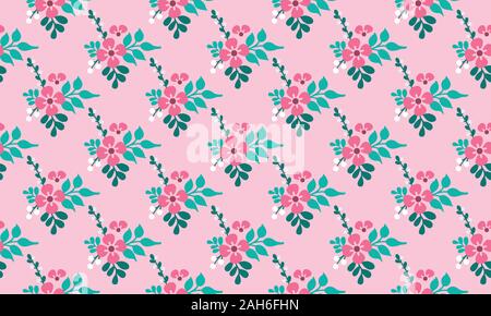 Niedlich valentine Blumen Muster Hintergrund, elegantes Design pink flower. Stock Vektor