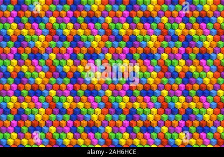 Abstract bunte Würfel - 3D-geometrischen Hintergrund Stockfoto