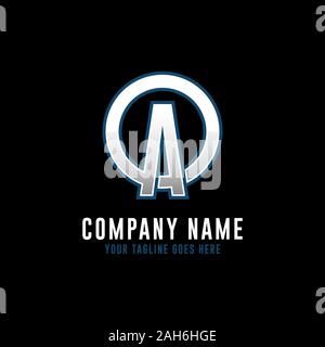 O eine erste Logo Vektor, O schreiben logo Inspirationen Stock Vektor