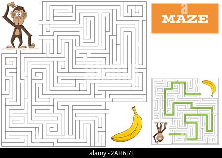 Cartoon Puzzle mit Lösung. Hand zeichnen Vector Illustration mit separaten Ebenen. Stock Vektor