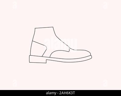 Boot, Schuhputzmaschine Symbol. Vector Illustration, flache Bauform. Stock Vektor