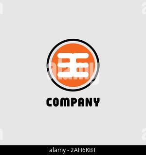 Schreiben WM Alphabet Company Logo Design Template, Ellipse abgerundete Logo Konzept mit Stern in der Mitte, Weiß, Blau, Grau, Grün, Vektor-EPS 10. Stock Vektor