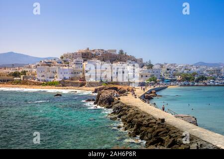 Chora der Insel Naxos, Kykladen, Griechenland. Stockfoto