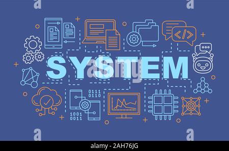 Computing Wort Konzepte Banner. PC-System. Große Daten. Hard- und Software. Programmierung. Präsentation, Website. Isolierte schrift Typografie Idee wit Stock Vektor