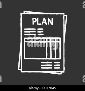 Prüfungsplanung chalk Symbol. Die Jahresrechnung und Jahresbericht. Buchhaltung und Rechnungswesen. Unternehmensplanung. Finanzielle Kontrolle. Isolierte Vektor Stock Vektor