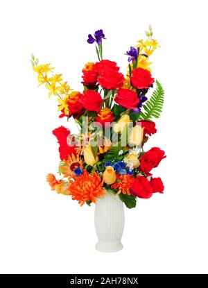 Blumen, die isoliert auf weißem Hintergrund Stockfoto