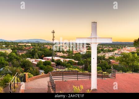 Santa Fe, New Mexico, USA Downtown Skyline. Stockfoto