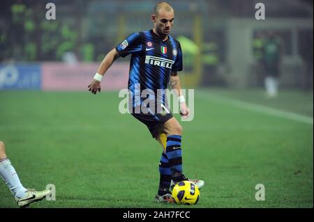Mailand, Italien, 15. November 2010, 'G.' Meazza San Siro Stadion, Campionato di Calcio Seria A 2010/2011, FC Inter - AC Mailand: Wesley Sneijder in Aktion Stockfoto