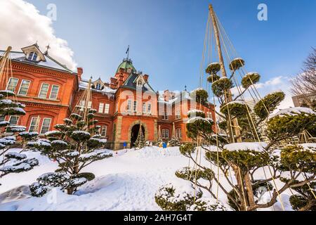 Sapporo, Japan in den ehemaligen Hokkaido Regierung Büros im Winter. Stockfoto