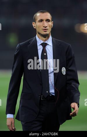 Mailand, Italien, 30. Oktober 2010, 'G.' Meazza San Siro Stadion, Campionato di Calcio Seria A 2010/2011, AC Mailand-FC Juventus: Giorgio Chiellini in Th Stockfoto
