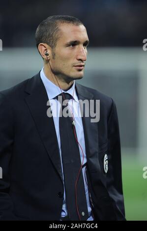 Mailand, Italien, 30. Oktober 2010, 'G.' Meazza San Siro Stadion, Campionato di Calcio Seria A 2010/2011, AC Mailand-FC Juventus: Giorgio Chiellini in Th Stockfoto