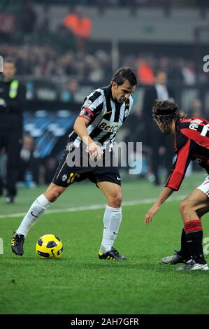 Mailand, Italien, 30. Oktober 2010, 'G.' Meazza San Siro Stadion, Campionato di Calcio Seria A 2010/2011, AC Mailand-FC Juventus Turin: Der Kapitän von Juventus Turin Stockfoto