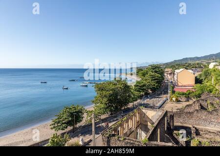 Ruinen nach Vulkanausbruch in Saint-Pierre, Martinique, Frankreich Stockfoto