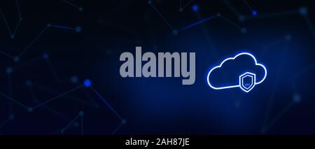 Cloud-Server, Cloud-Synchronisierung, Cloud-Dienste, Digitaltechnologie, Wireless-Technologie, Cloud-Computing, Internet, Website-Deckblatt, Hintergrund Stockfoto