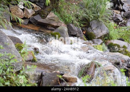 Jogni Jogini oder fällt, wird einen schönen Wasserfall in der Nähe von Vashisht Dorf in Himachal Pradesh Stockfoto