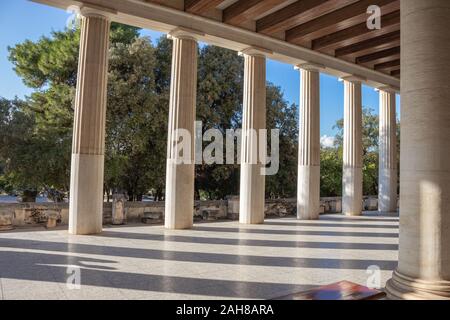 Griechenland, Athen - November 30, 2019 Stoa des Attalos in Athen Stockfoto