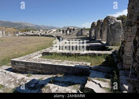Die Ruinen der antiken Amphitheater, Salona, Kroatien, Europa Stockfoto